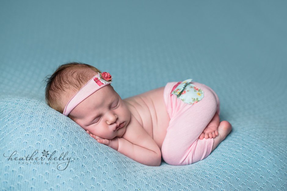 brookfield baby newborn photographer baby girl on blue ct newborn photographer
