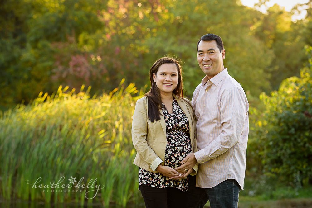 36 weeks pregnant maternity photo in fall