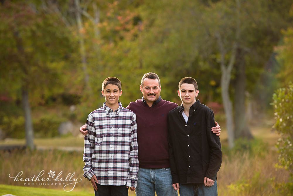 dad with teenage boys