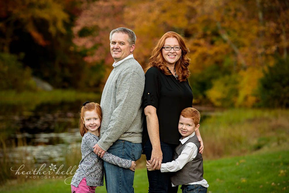 fall family of 4 portrait photo