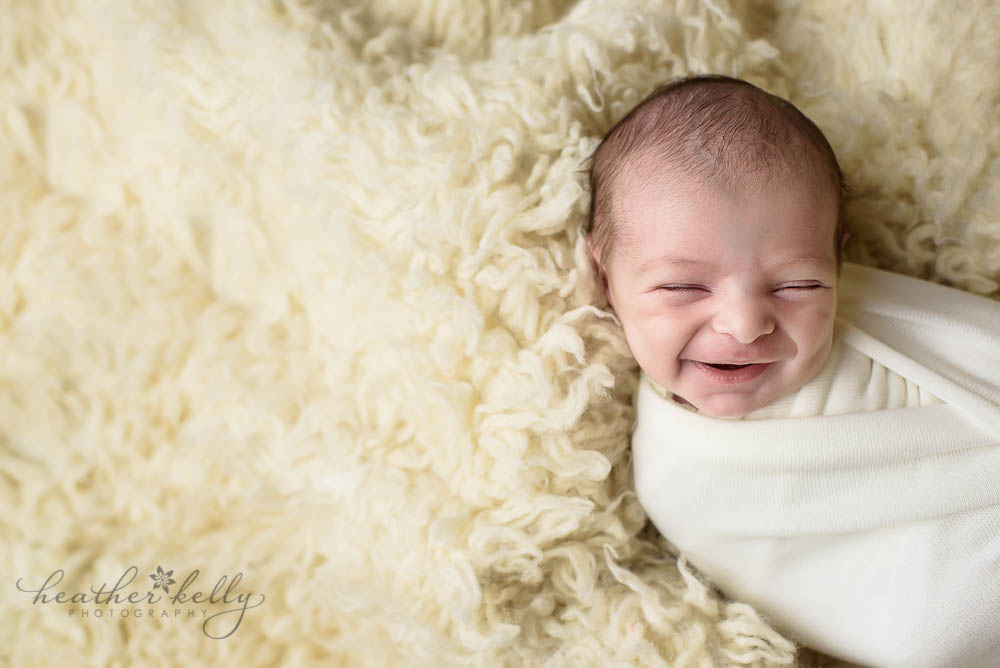 smiling newborn photo norwalk newborn photography ct