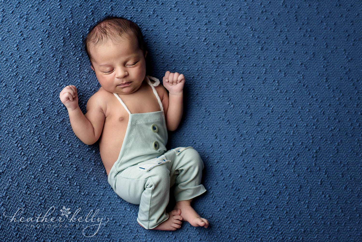 newborn photography outfits baby blue overalls