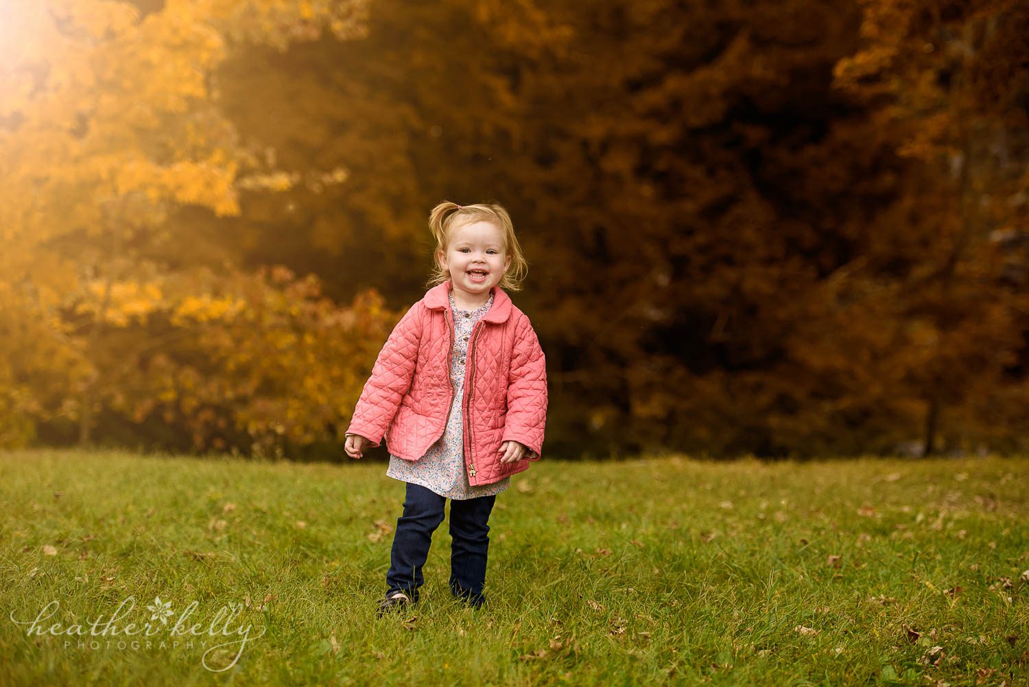 2 year old girl in outdoor fall photo berlin ct child photography