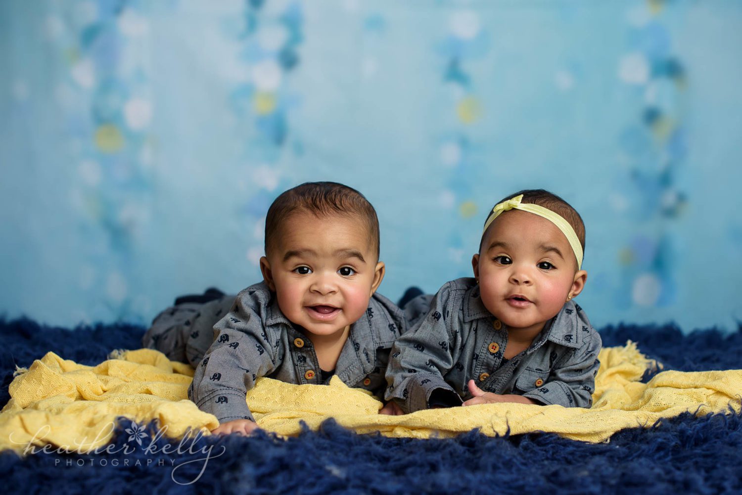 ct baby photographer 6 month twin milestone photo session