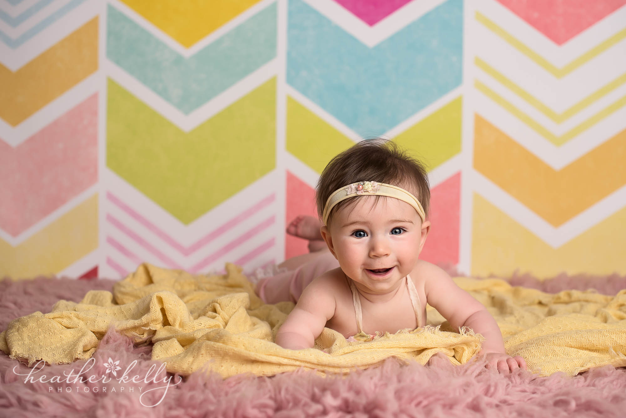 colorful baby milestone session ridgefield baby ct