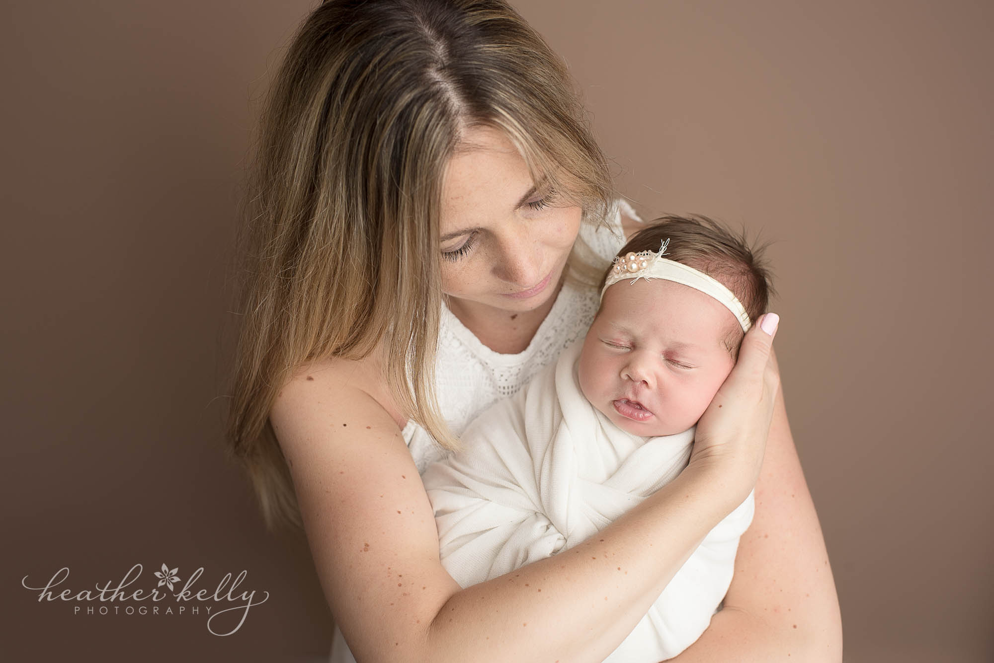 mom and newborn girl. trumbull newborn photography