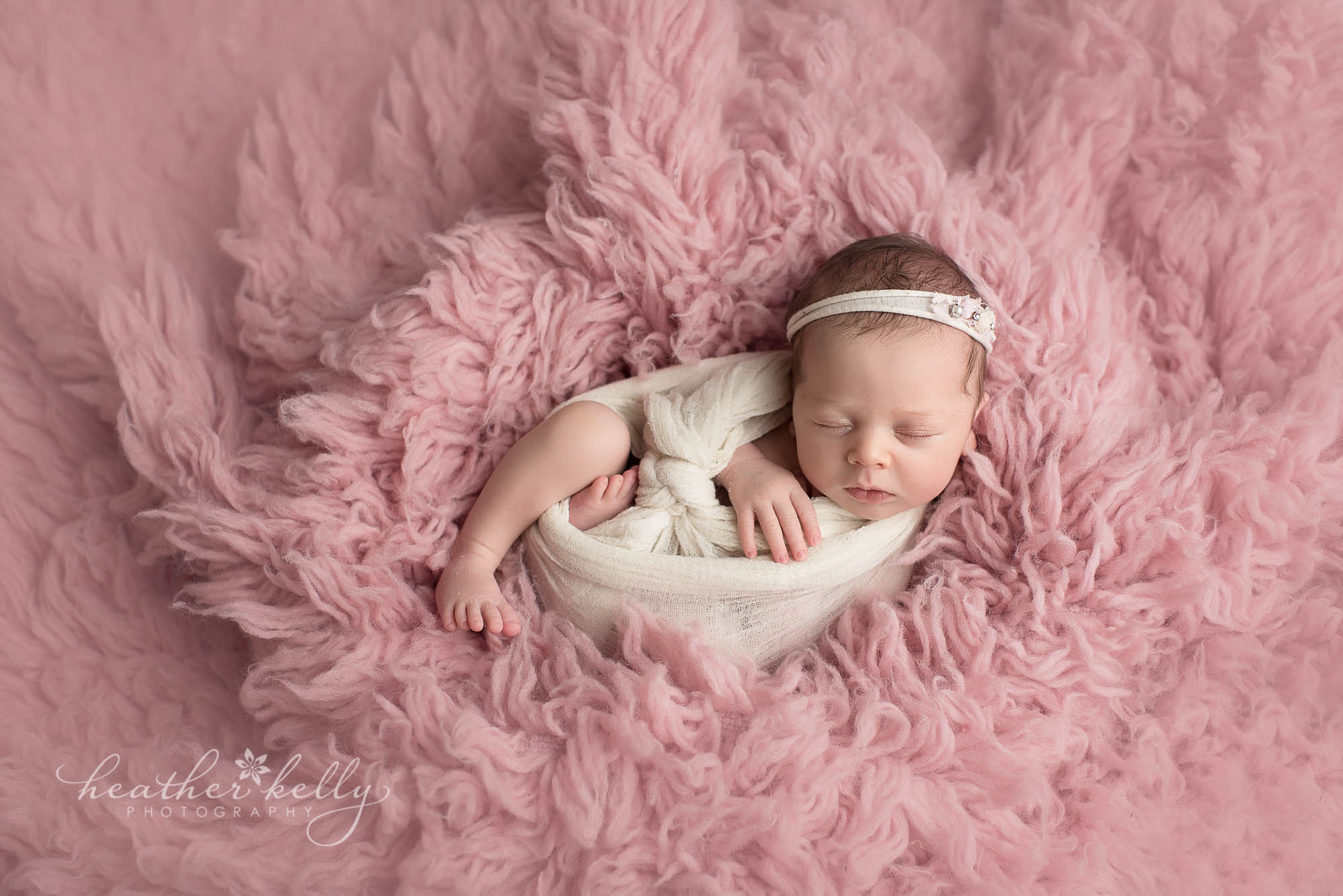 newborn photography ct. pink baby girl.