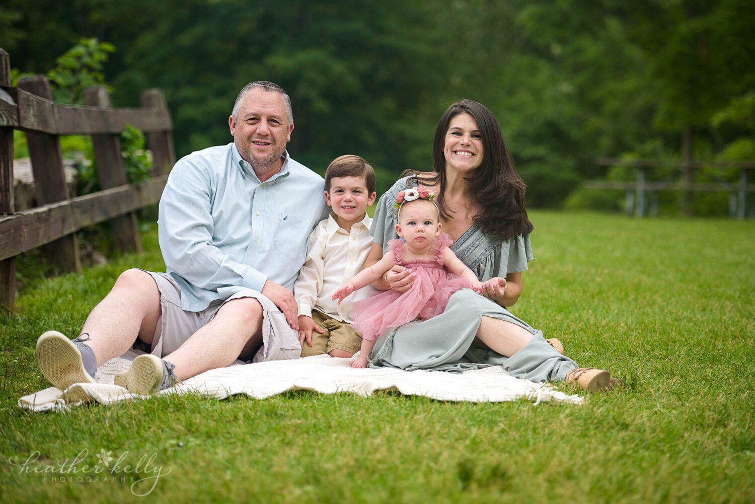 mahopac ny family photography

Family of four sits on grass looking at camera. 
