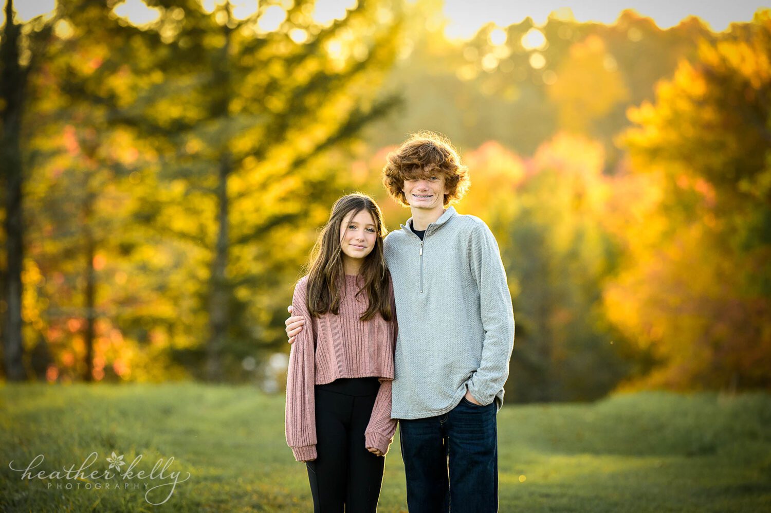 a sunset family photography session in Newtown ct